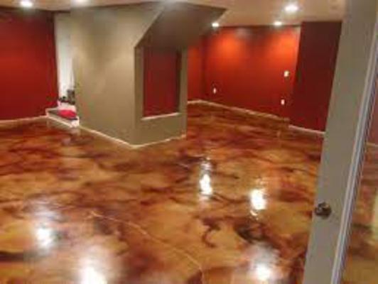 Concrete Basement Floor Staining, Sealing & Polishing in Manchester NH